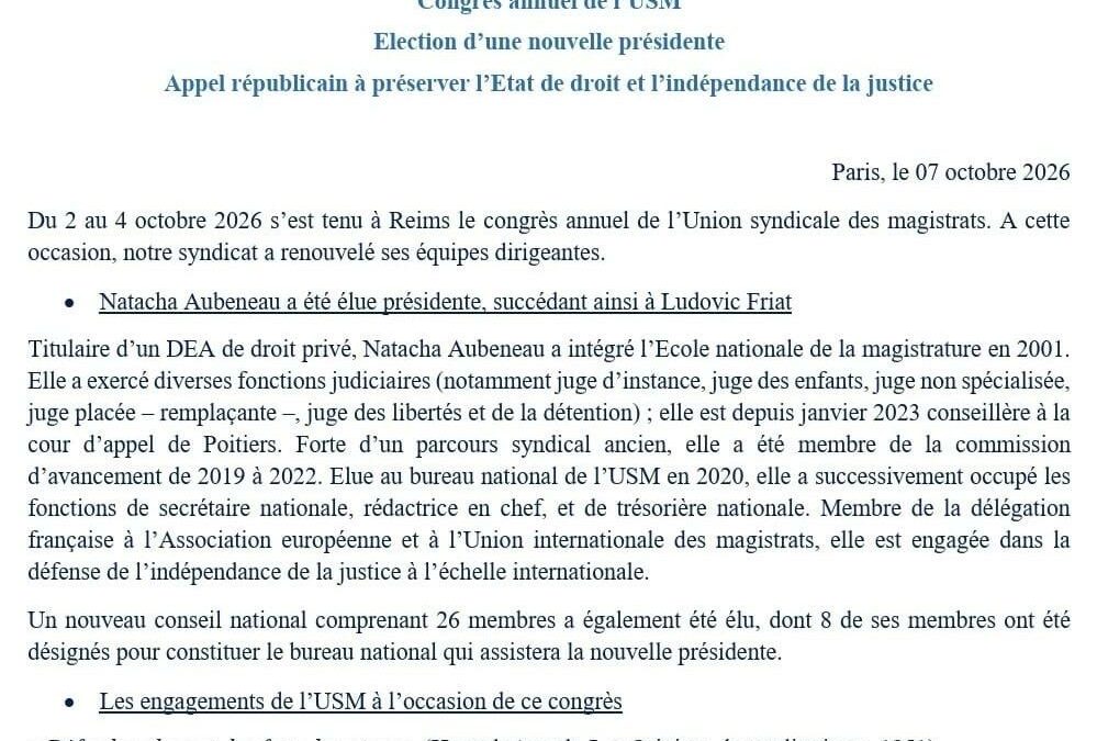 Appel républicain à préserver l’Etat de droit et l’indépendance de la justice